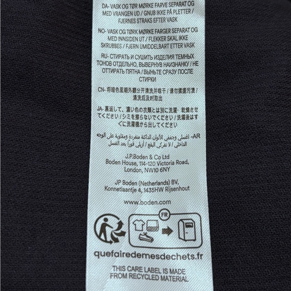 Boden Clara Cord Midi Women’s Dress Midnight Blue Size 12 R - Picture 13 of 16